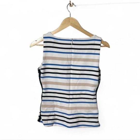 White House Black Market Sleeveless Striped Fitted Top Women’s Size 2 - Picture 2 of 4
